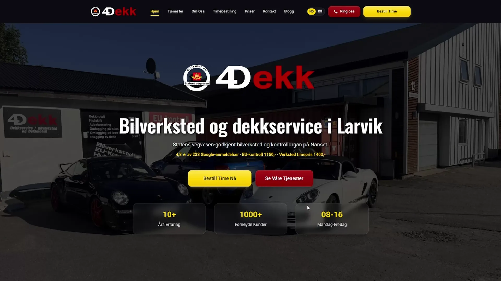 Forsiden til 4dekk.no.